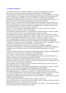 Riassunto Belle Epoque