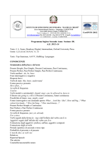 Programma Inglese Secondo Anno Sezione: DL