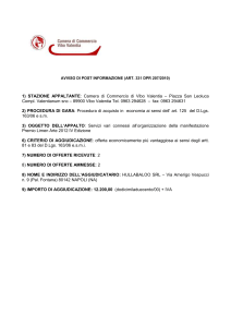 Avviso di Post informazione - Camera di Commercio di Vibo Valentia