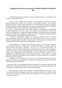 Progetto di Alternanza Scuola/Lavoro in IMPRESA FORMATIVA
