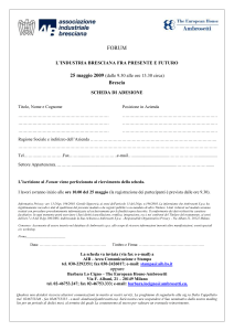 scheda di adesione