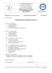 PASQUALINI Sergio MATERIA: MATEMATICA CLASSE