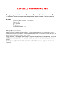 CANCELLO AUTOMATICO PLC (doc.) - Digilander