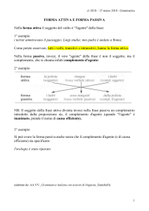 forma attiva e forma passiva