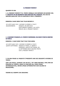 Il Present Perfect Regola e uso