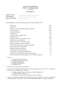 statistica economica - Dipartimento di Economia, Finanza e Statistica