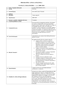 programma lingua spagnola