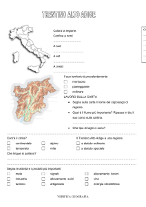 Trentino Alto Adige: Esercizi di Geografia