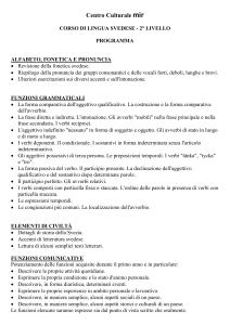 corso di lingua svedese - 1° livello