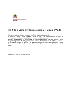 3 e 4 ite in visita al villaggio operaio di Crespi d`Adda