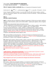 U1: Primitive, definizione di integrale indefinito e sue proprietà