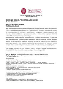 Programma di Statistica medica – I° anno I° semestre