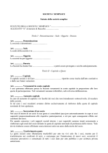 SOCIETA` SEMPLICE Statuto della società semplice STATUTO