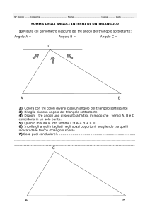 SOMMA DEGLI ANGOLI INTERNI DI UN TRIANGOLO