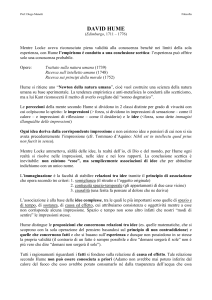 HUME – L`empirismo