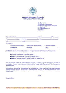 scheda di iscrizione alla selezione