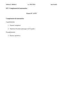 ITT Complementi di matematica - Istituto E. Balducci Pontassieve