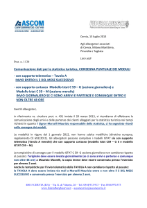 Lettera invio dati ISTAT - RITARDI NELLA