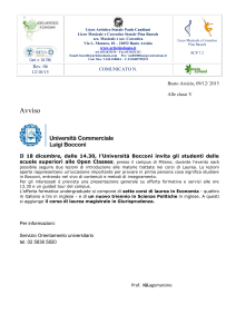 Open Bocconi avviso 2015-16
