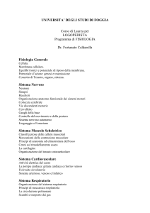 Fisiologia - Facoltà di Medicina e Chirurgia
