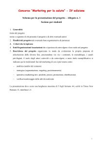 Scheda per la presentazione del progetto - allegato 1