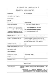 DATABASE OF EoC THESIS ABSTRACTS