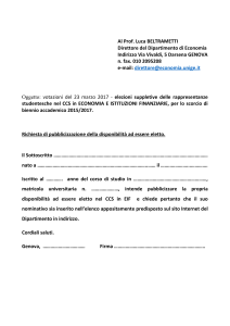 richiesta di pubblicizzazione della disponibilità ad essere eletti