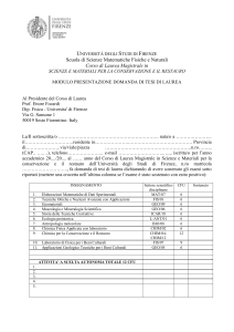 1. Elaborazioni Matematiche di Dati Sperimentali