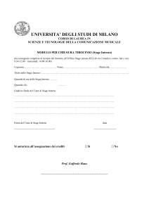 UNIVERSITA` DEGLI STUDI DI MILANO