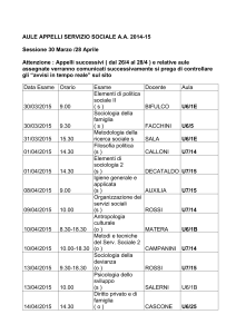 E3901N011 - Dipartimento di Sociologia e Ricerca Sociale