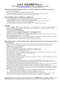 Documenti da Presentare