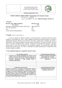 Programma - Corso di Studi in Scienze Naturali
