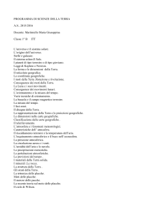 PROGRAMMA DI SCIENZE DELLA TERRA