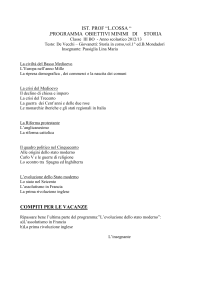 IST. PROF “L.COSSA “ .PROGRAMMA OBIETTIVI MINIMI DI STORIA