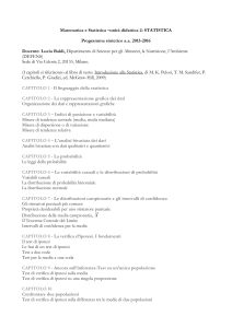 “Elementi di economia e statistica – modulo 2: STATISTICA”