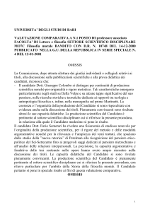 UNIVERSITA` DEGLI STUDI DI BARI
