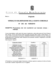 VERBALE DI DELIBERAZIONE