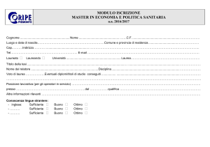 modulo di iscrizione