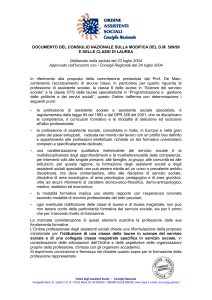 Verbale della riunione - ordine assistenti sociali campania