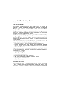 Sistemi dinamici e strategie d`impresa