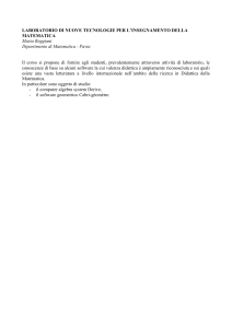 laboratorio di nuove tecnologie per l`insegnamento della matematica