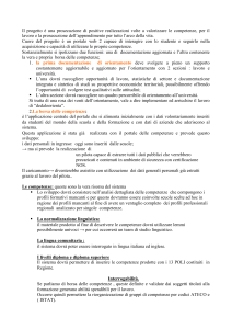 Obiettivi attuali di una borsa delle competenze
