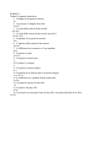 Traduci le seguenti espressioni