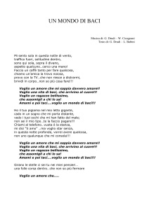 un mondo di baci - Baccano Edizioni Musicali