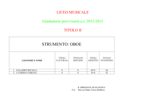 TABELLA STRUMENTO OBOE PROVVISORIA