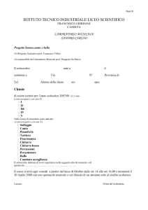Modulo di iscrizione
