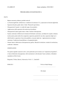 CLASSE 2F Anno scolastico: 2012/2013 PROGRAMMA DI