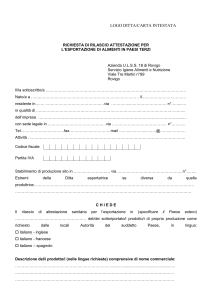 LOGO DITTA/CARTA INTESTATA