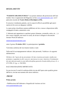 REGOLAMENTO - Concorsi Letterari