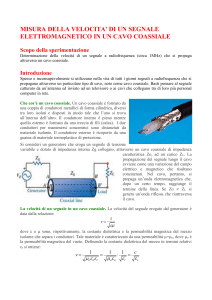 Velocità di un segnale radio in un cavo coassiale